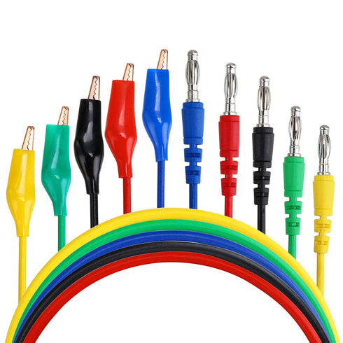 Sumnacon 20Pcs Back Probe Test Kits - 4MM Banana Plug to Alligator Clip Leads, 15Pcs Back Probe Pins