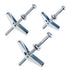 Heavy Duty Drywall Anchors and Screws Kit, 1/8 10pcs, 3/16 10pcs, 1/4 10pcs Toggle Bolts and Wing Nuts Set