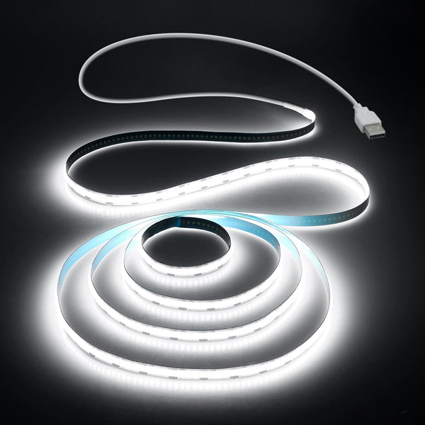Aclorol USB Led Light Strip COB Led Strip Lights 5V Daylight Cold