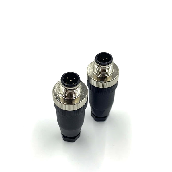 2Pcs M12 5 Pin Male Circular Connector, IP67 Waterproof Industrial Sensor Adapter for PG7 Cable 125V 4A AC/DC