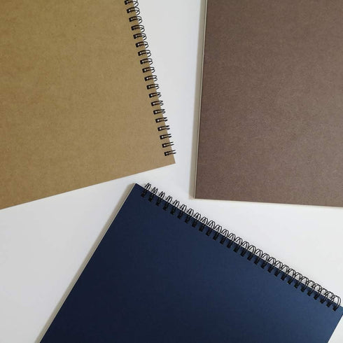 Spiral Notebook/Spiral Journal, B5 Hard Kraft Cover, 70 Sheets (140 Pages), 10.5" x 7.3", 3 Notebooks Per Pack