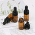 15Pcs Mini Amber Glass Dropping Bottles with Black Cap, 1ml 2ml 3ml 5ml Empty Travel Sample Vials (3ml)