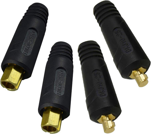 RIVERWELD TIG Welding Cable Panel Connector-plug DKJ10-25 & EDKL10-25, 200Amp Dinse Quick Fitting 4pcs