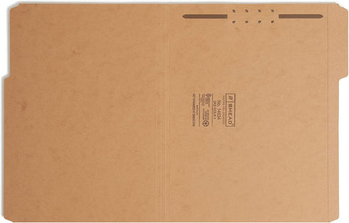 Smead Fastener File Folder, 1 Fastener, Reinforced 1/3-Cut Tab, Letter Size, Kraft, 50 per Box