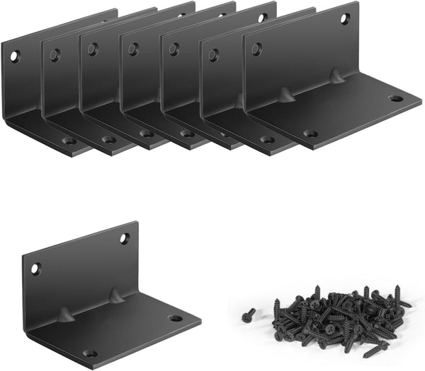 8 PCS Iron 2.76 Inch L Right Angle Bracket with Screws, 2.76"