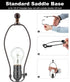 Bronze Lamp Shade Holder with 2 Set Lamp Finials - 10 Inch Lamp Harp, E26 Light Base UNO Fitter Adapter