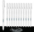 White Pen, 12 Pack, 0.8mm Extra Fine Point, White Gel Ink Pens for Artists, White Drawing Pens for Black Paper