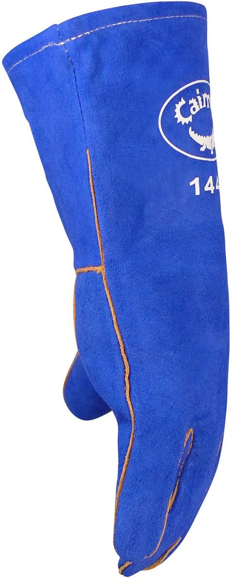 Caiman Premium Split Cowhide Leather Welding Gloves, Aerofoam Lining, DuPont Kevlar Stitching, Large
