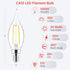 Sengled Bulbs E12 Dimmable, 40W CA10 Bulbs 5000K Bulbs 12 Pack Candelabra Light LED Equivalent Candle Daylight White