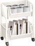 Generic Rolling Cart Organizer - Book Multi Tier Wheels, Toys Stationery Snacks, Small Room Narrow Space, Study