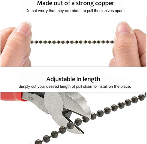 ZE-109 On-Off Pull Chain Speed Control Switch for Ceiling Fan, Compatible with Hunter Ceiling Fan Light, Bronze