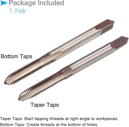 Hand Threading Taps, M4 x 0.7 Thread, Metric Alloy Tool Steel Taper Bottom Tap for Machine Thread Repair