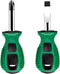 Buspoll Screwdriver Set - Rubber Anti-Skid Handle Stubby Magnetic Head Slotted/Phillips Screwdriver