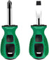 Buspoll Screwdriver Set - Rubber Anti-Skid Handle Stubby Magnetic Head Slotted/Phillips Screwdriver