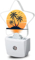 Tropical Palm Trees Night Lights Plug Into Wall,Beach Sunset Star Night Light