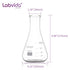 4pcs 500ml Narrow Mouth Glass Erlenmeyer Flasks, 3.3 Borosilicate with Printed Graduation, LVC004