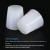MECCANIXITY 2 Pieces Solid White Silicone Rubber Tapered Plug 22mm to 29mm for Laboratory Use, Powder Coating,