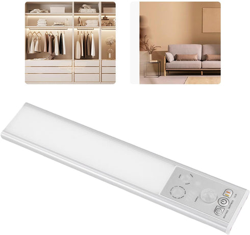 Fockety 3 Dimmable Counter Closet Under Cabinet Lighting, Color Under Light Rechargeable Light with Super Thin Motion