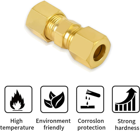 MuHize Compression Union Fittings, Upgraded 5/16" Compression Tube Fitting for Leakproof Connection, Pack of 4
