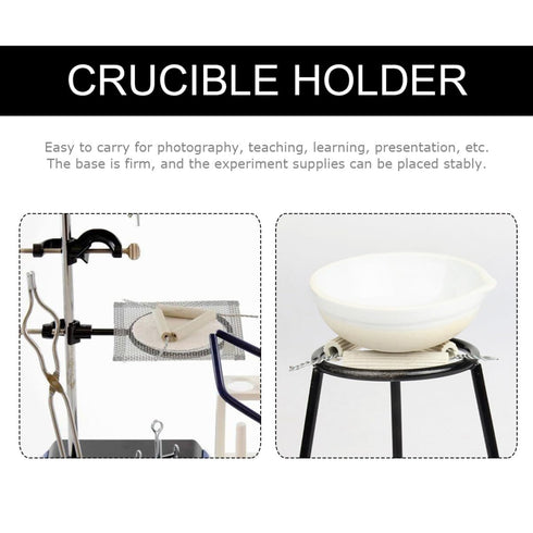 Crucible Triangle, 10pcs Lab Clay Triangle, Mud Triangular Crucible Stand for Chemistry Heating Support