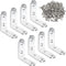 8 Pack L Bracket Corner Braces 2 Inch Stainless Steel Heavy Duty