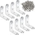 8 Pack L Bracket Corner Braces 2 Inch Stainless Steel Heavy Duty