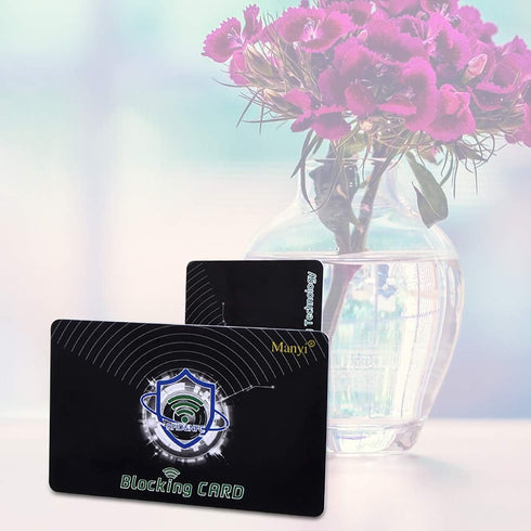 Manyi 5Pcs RFID Blocking Card - Protection for Entire Wallet and Purse, Contactless NFC Bank Debit Credit Card Blocker