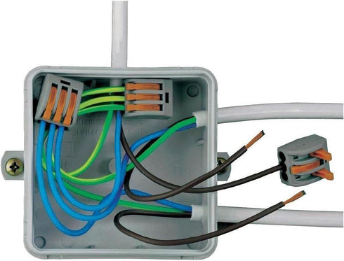 Lever Wire Connectors, Compact Splicing Electrical Connectors, 3 Conductor for Quick Connect, 50 Pack