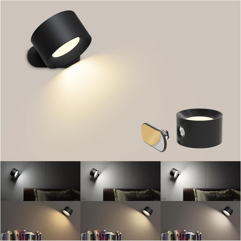 AKSDA LED Reading Lights, Wall Mounted Sconces with 3 Color Temperatures &