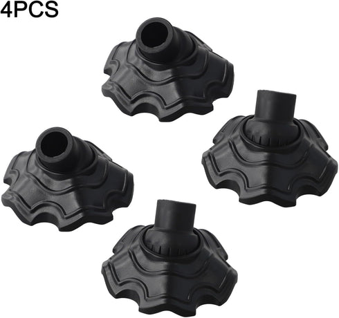 Generic 4Pcs Black(16mm) Camping Chair Foot Pads, Anti-Slip Base Protectors, Outdoor Folding Chair Leg Covers