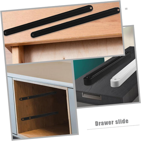 2pcs Vaguelly Side Mount Drawer Slides Smooth Silent Sliding Furniture Rails for Bedside Cabinets Wardrobes Dresser