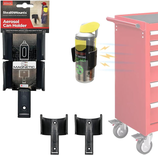 StealthMounts Magnetic Can Holder | 2 Pack | Spray Can Mount