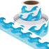 Ocean Waves Bulletin Board Border, Blue Turquoise Trim Paper for Classroom Decorations, 36 Feet