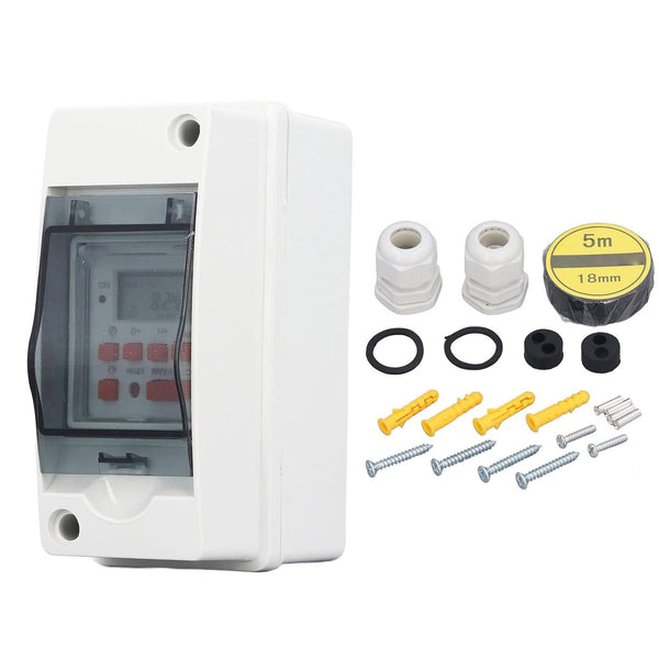 7 Day Digital Timer Power Switch 40A 120 277VAC 20 Schedules Built-in