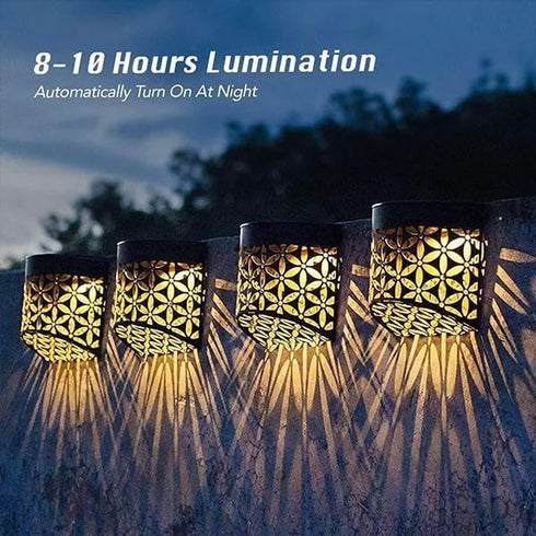 Generic 4 Pack, IP65 Solar Wall Lights Outdoor Waterproof LED Fence Deck Step Lights for Patio Yard Garden