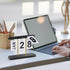Roucerlin Countdown Wood & Metal Perpetual Flip Calendar, Reusable Wooden Desk Calendar Standing Flip, Daily Desk