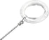 20 Inch 50mm uxcell Ceiling Fan Pull Chain, Nickel Finish Chain Ornament Extension, Clear Crystal Circle Pendant