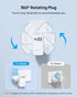 TROND 3 Prong to 2 Prong Adapter with 360 Rotating Plug, 2 Prong Outlet Extender with 3 AC Outlets and 4 USB Ports
