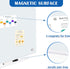 Magnetic Glass Whiteboard, 24" x 18" Frameless Dry Erase Board for Office, Home, Classroom with Marker Tray