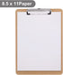Wood Clipboards 40 Pack, Letter Size Hardboard Clip Board 8.5x11 for Classroom, Students & Office Supply
