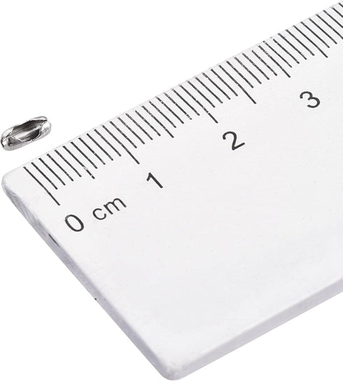 uxcell Ball Chain Connector, Stainless Steel 1.5mm Ball Chains Clasp Crimp Clips Link, Pack of 100