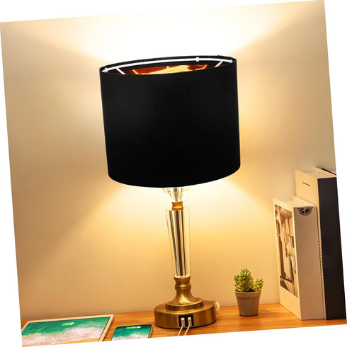 Round Linen Fabric Lamp Shade Decorative Pendant Light Cover for Table Floor and Wall Sconce Lighting Easy to Install