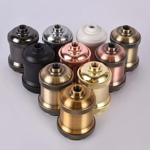 Hisxus E26 E27 600 6 Packs Edison Vintage Lamp Socket, Pendant Lamp Holder, Light Sockets Replacement, Antique Look
