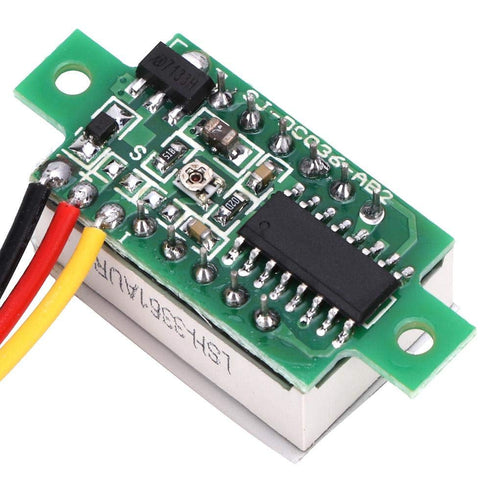 5pcs Mini Digital DC Voltmeter, 0.36 Inch 3-Wire LED Voltage Tester Meter, 0-100V, 5 Colours