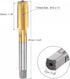 uxcell Straight Flute Taps, M12 x 1.5 Metric Left Hand Titanium Coated M35 Cobalt High Speed Steel Machine Tapping Screw Thread Milling Tap Machinist Repair Threading Tool