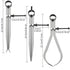 3pcs 8 Inch Long Spring Caliper Set, Carbon Steel Outside Divider Caliper Compass, Calipers Measuring Tool for Wood Turning Lathe Projects