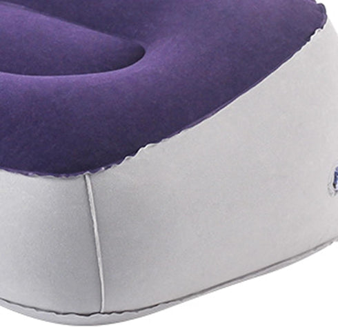 AsrMyjcx Inflatable Foot Rest Pillow Travel Footrest Pillow Car Train Ottomans Portable Home PVC Flocking Comfortable