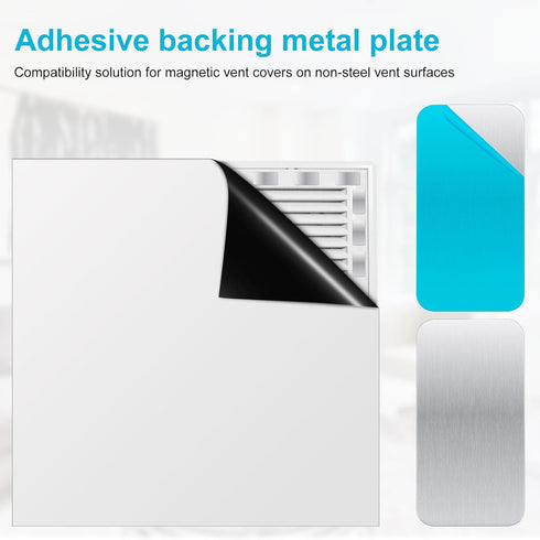 BOXOB 24pcs 2.36x1.18in Adhesive Metal Plates for Magnetic Mounts, Rectangular Iron Strips with Adhesive Backing
