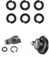 6 Sets 3/8" Retaining Ring Clip with O-Ring for Milwaukee Electric/Pneumatic Impact Wrench