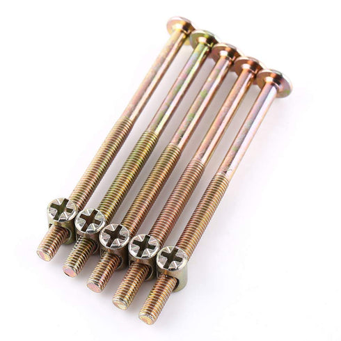 Yosoo Health Gear M6 Chairs(100mm) Furniture Bolt, Hex Socket Head Screws Nuts for Crib Cot Bunk Beds